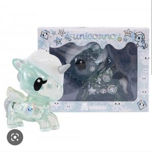 NIB TOKIDOKI Yuki Holiday 5 inch Unicorno Vinyl : Clear Blue
